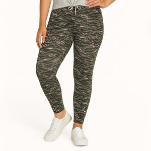 No Boundaries Green Patterned Leggings